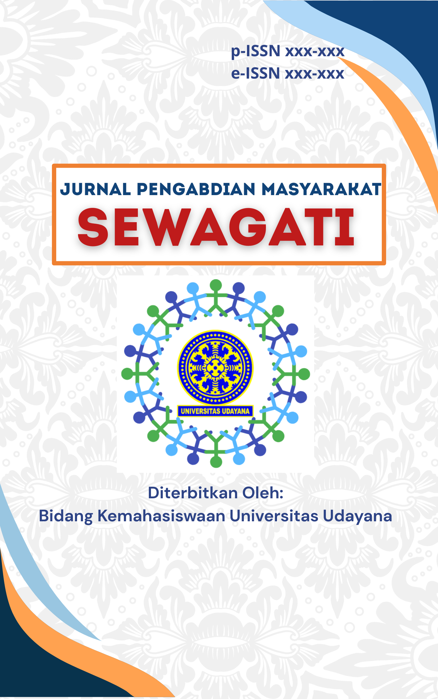 Jurnal ini memuat artikel hasil pengabdian kepada masyarakat, khususnya dalam penerapan ilmu pengetahuan dan teknologi berupa implementasi, penyuluhan, dan diseminasi konsep, model/prototipe, dan perangkat yang merupakan hasil pelaksanaan kegiatan pengabdian kepada masyarakat. Desain konsep, model/prototipe, dan perangkat merupakan hasil pemikiran/gagasan atau hasil penelitian yang kemudian diimplementasikan untuk meningkatkan peran serta masyarakat dan pemberdayaan masyarakat dalam pembangunan.  Jurnal Pengabdian Masyarakat: SEWAGATI diterbitkan oleh Bidang Kemahasiswaan Universitas Udayana yang terbit setiap tiga kali setahun yaitu bulan Februari, Juni, dan Oktober. Semoga jurnal ini dapat menambah wawasan di bidang ilmu pengetahuan dan teknologi, serta penerapannya di masyarakat.