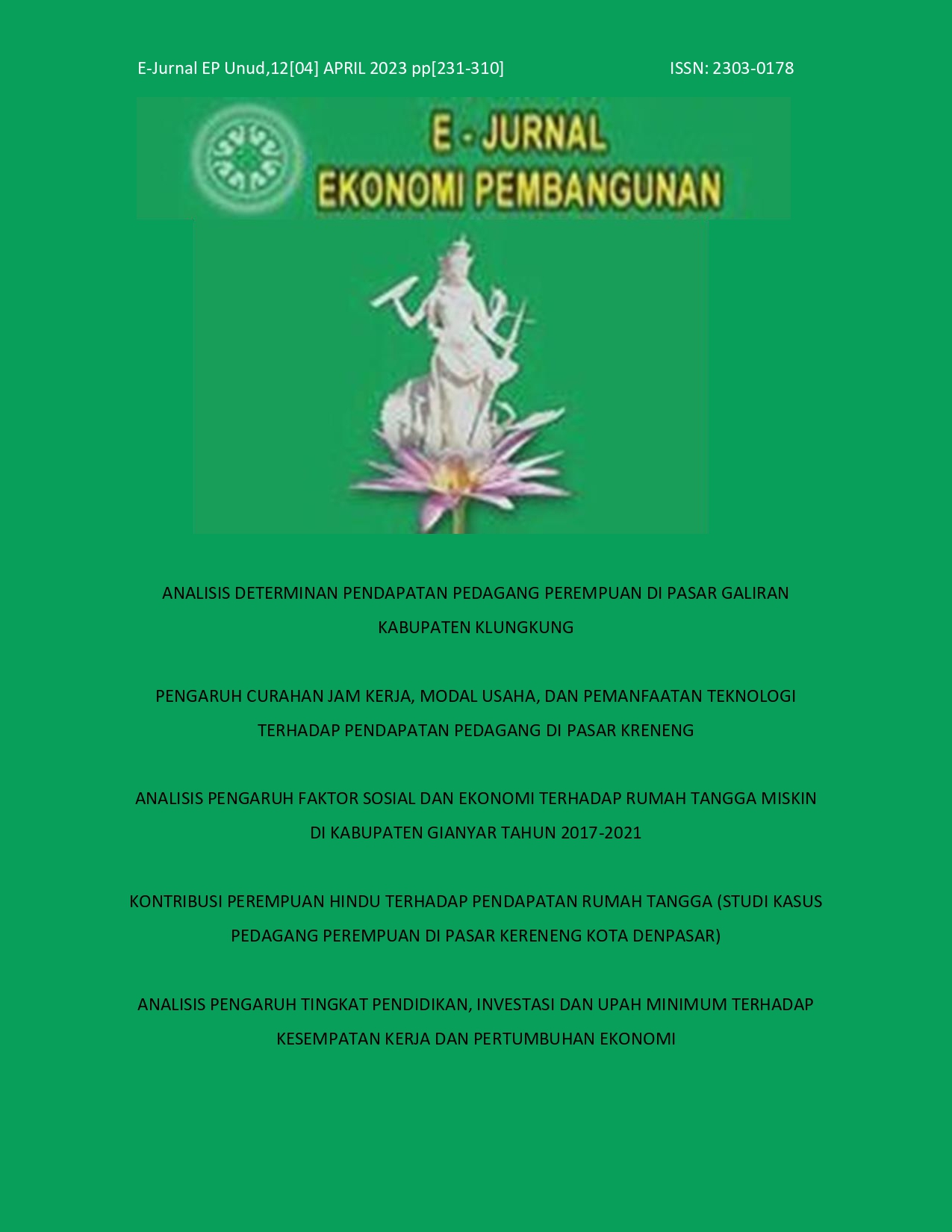 Vol. 12, No. 4, APRIL 2023 (pp.231-310)