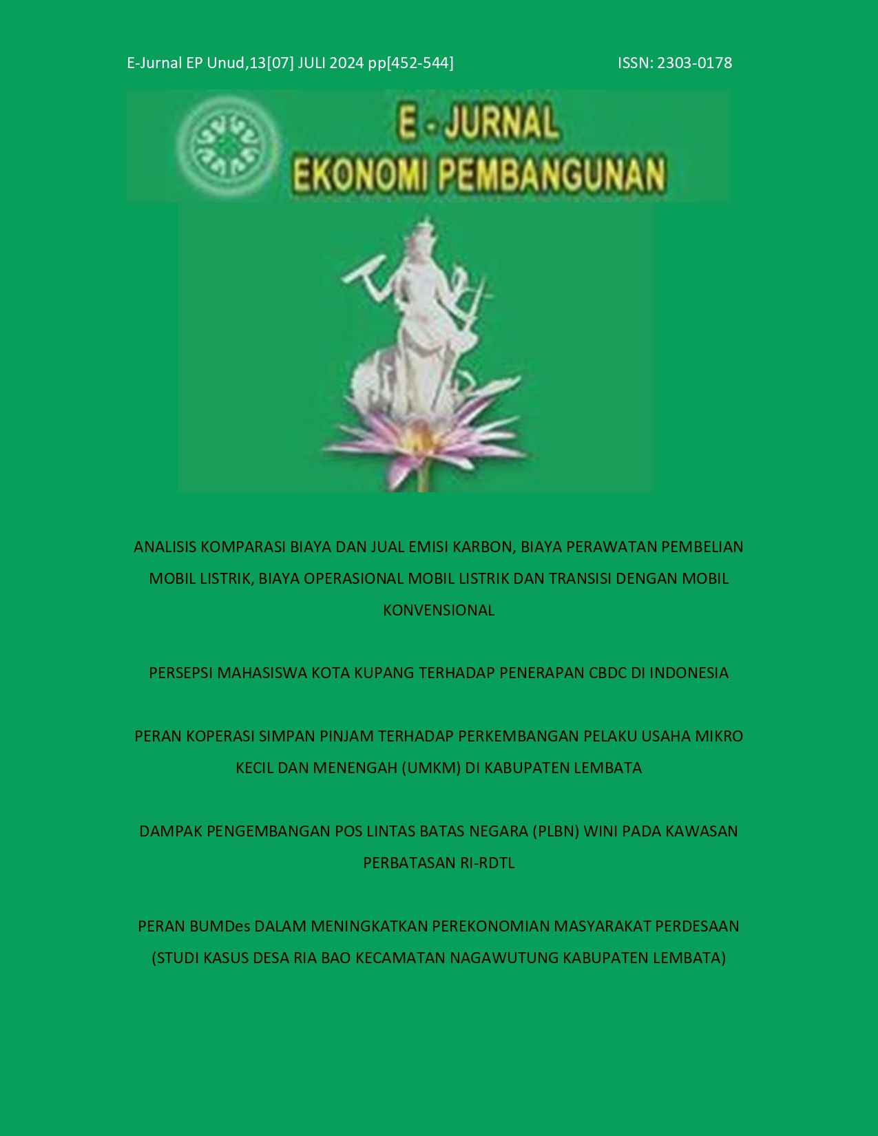 Vol. 13, No. 7, JULI 2024 (pp.452-544)