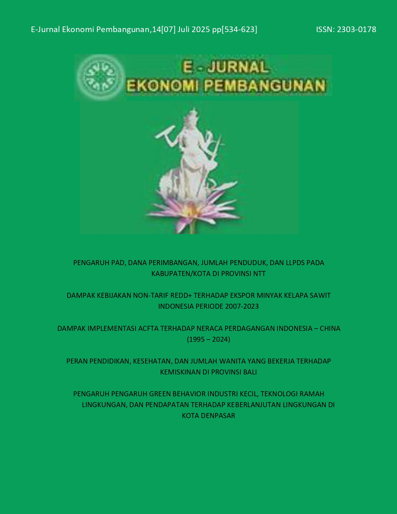 					View Vol. 14 No. 7 (2025): Vol. 14, No. 7, JULI 2025 (pp.534-623)
				